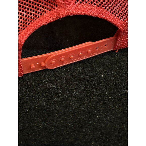 Vintage Trudell Trailers Red Snapback Hat/Cap Trucker Baseball - Picture 3 of 11